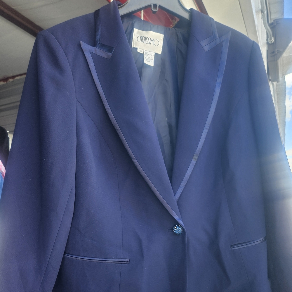 Women Navy Blue Pant Set